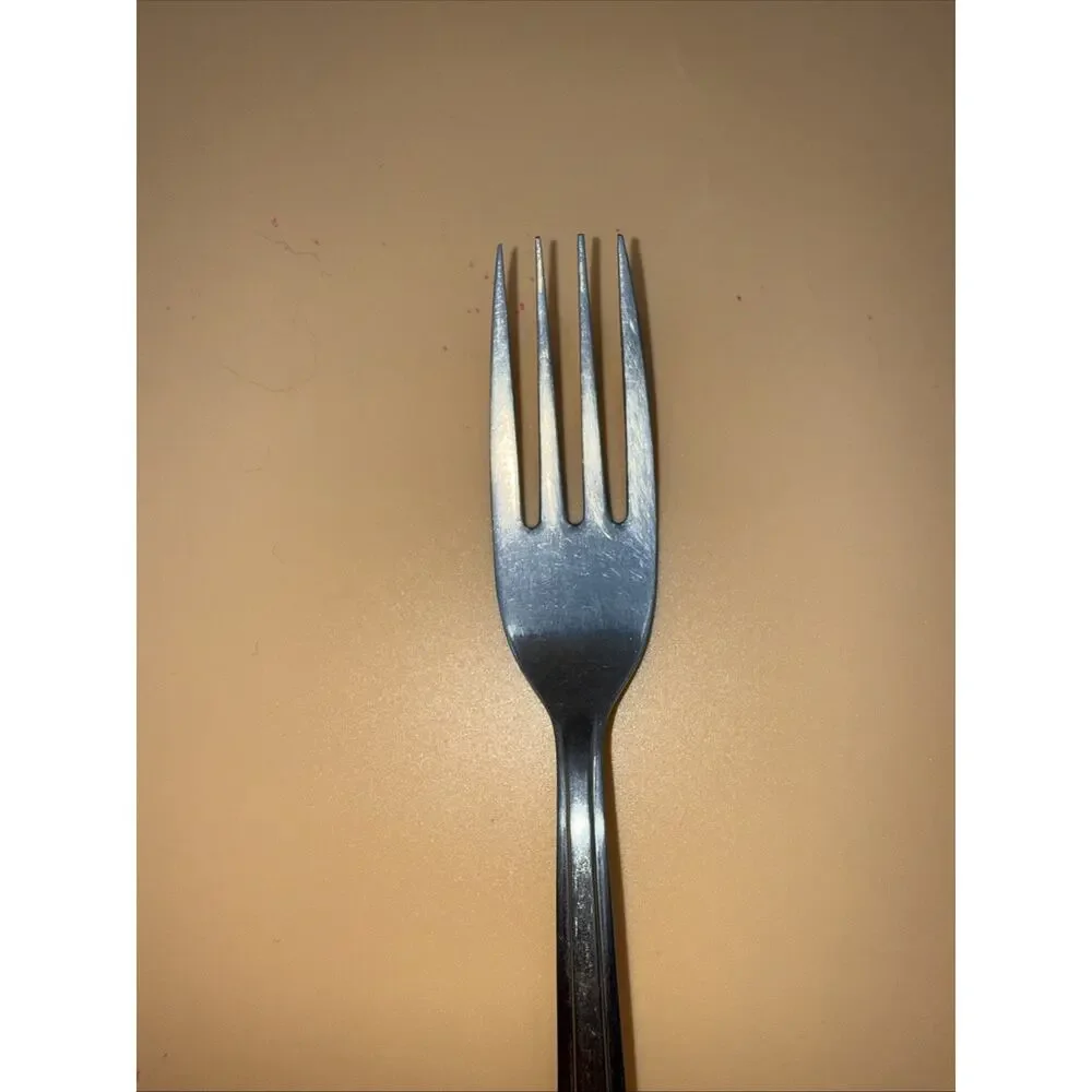 Ekco Stainless Flatware EKS7 CHEVRON Classic Silverware Flatware Single Fork